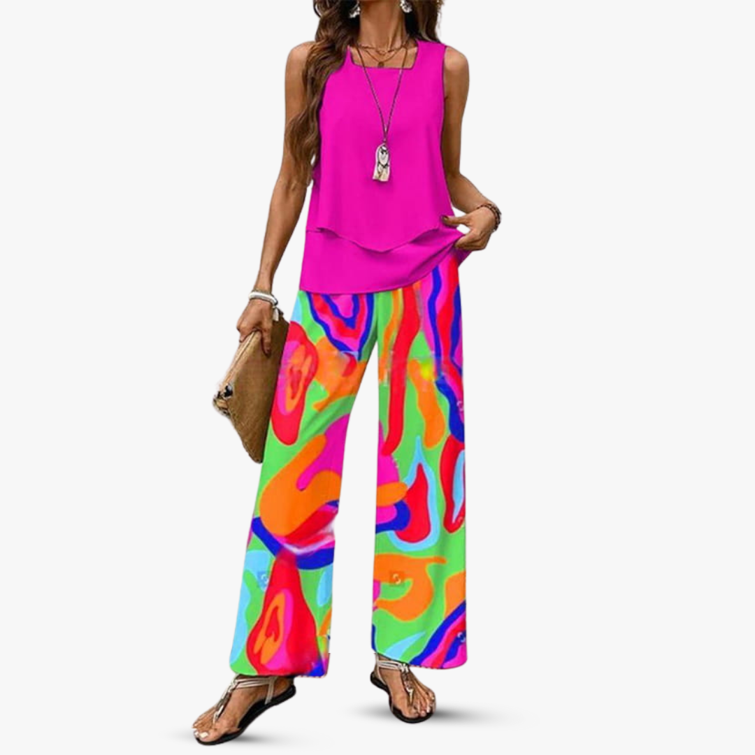 By Esmee - Premium tweedelige set met mouwloze top en broek