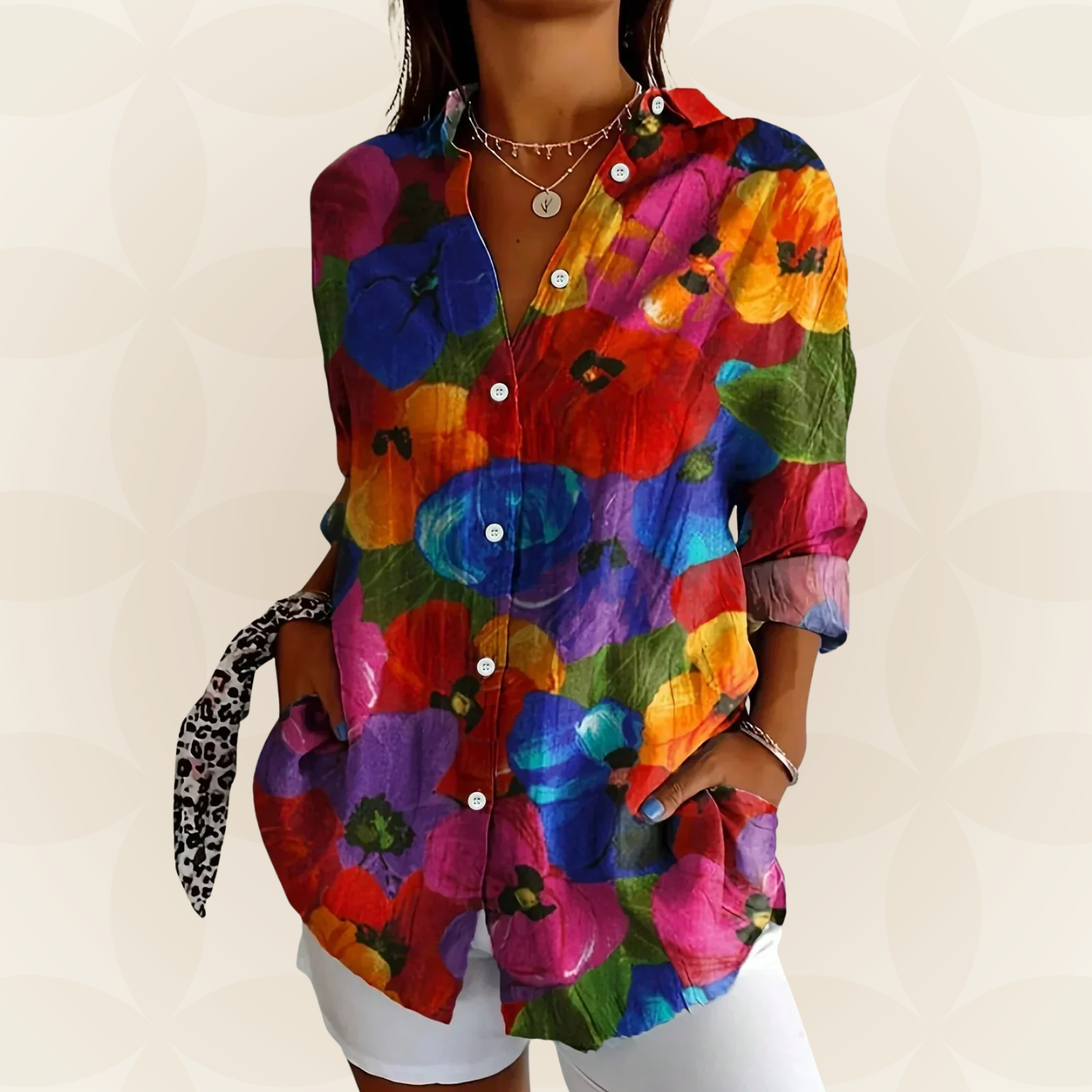 Cornelia - Blouse met kleurrijke print