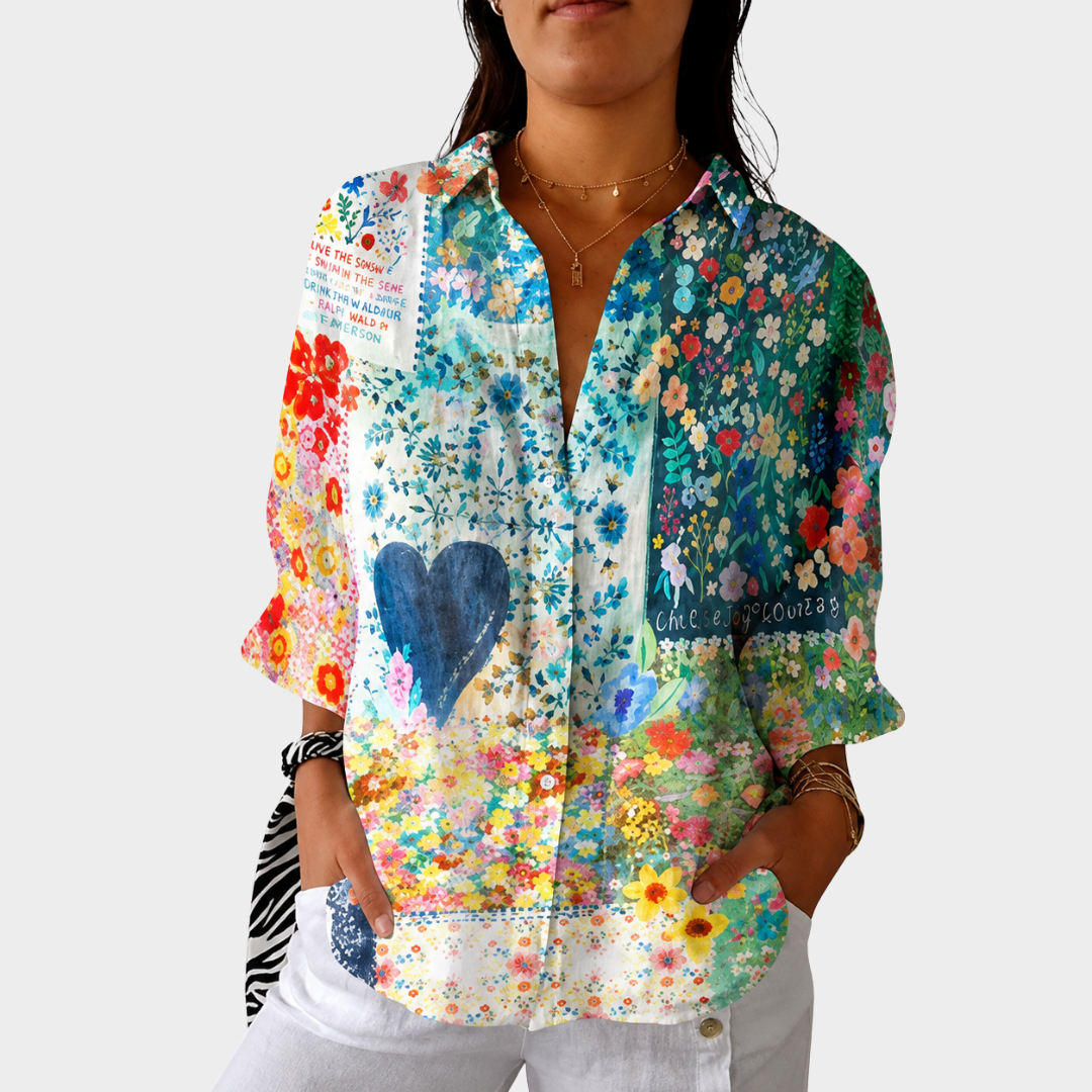 Lichte en Kleurrijke Geprinte Blouse