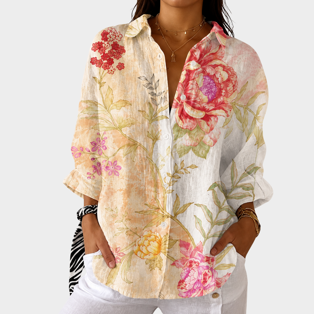 Lichte en kleurrijke blouse met print
