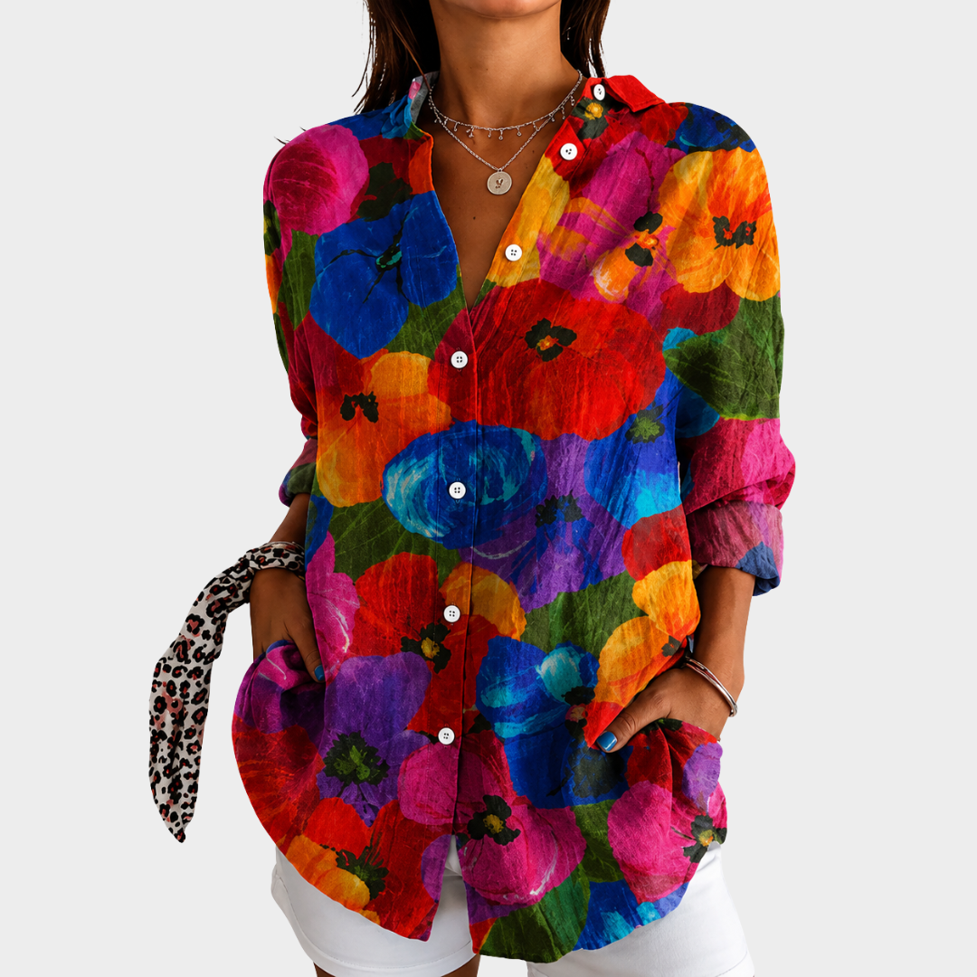 Vibrante Tuin Bloem Blouse