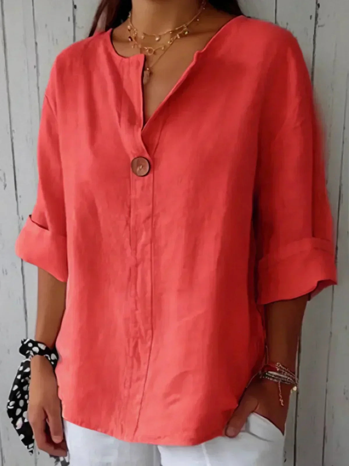 Luny - Casual V-Hals Blouse