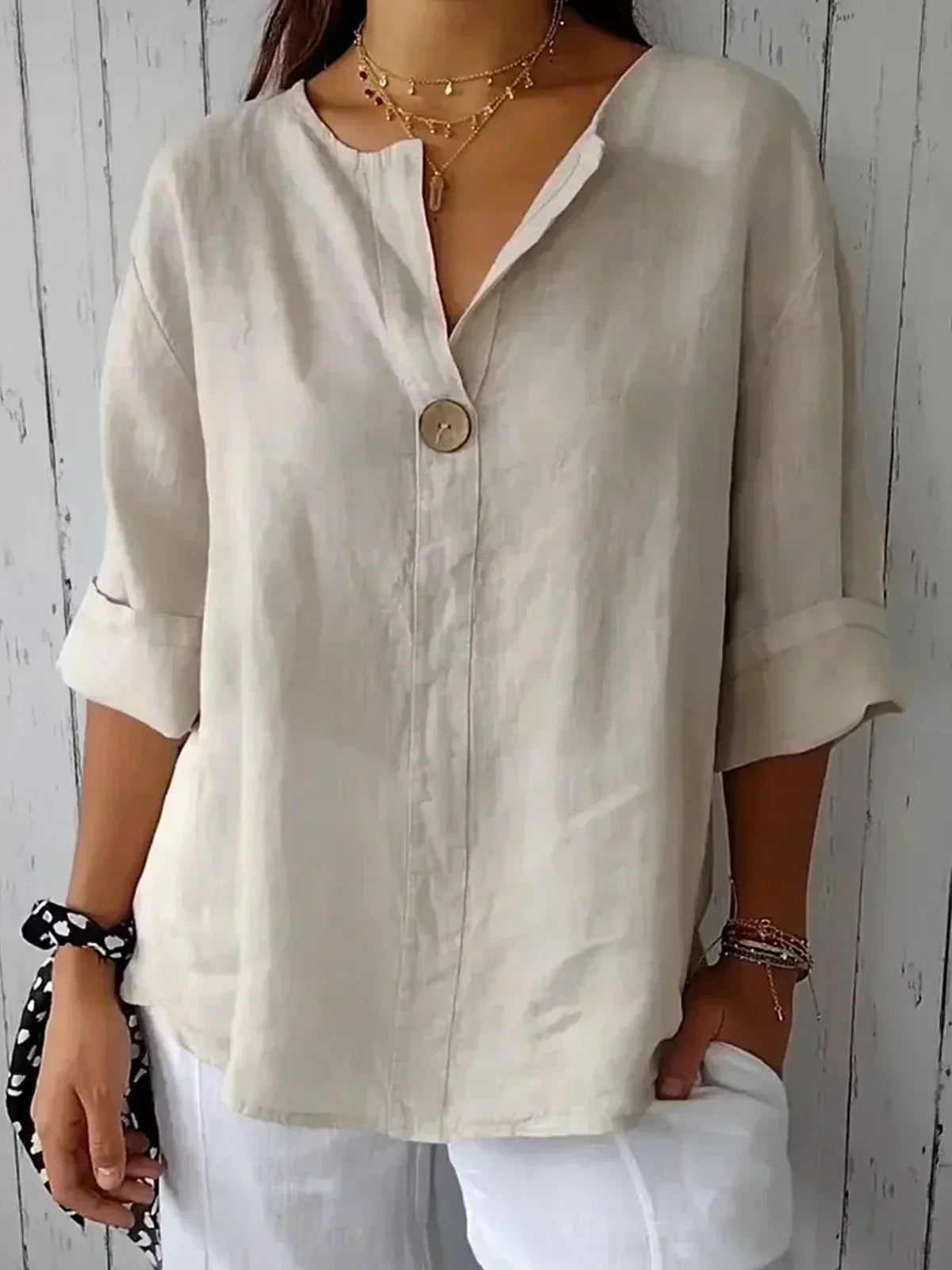 Luny - Casual V-Hals Blouse