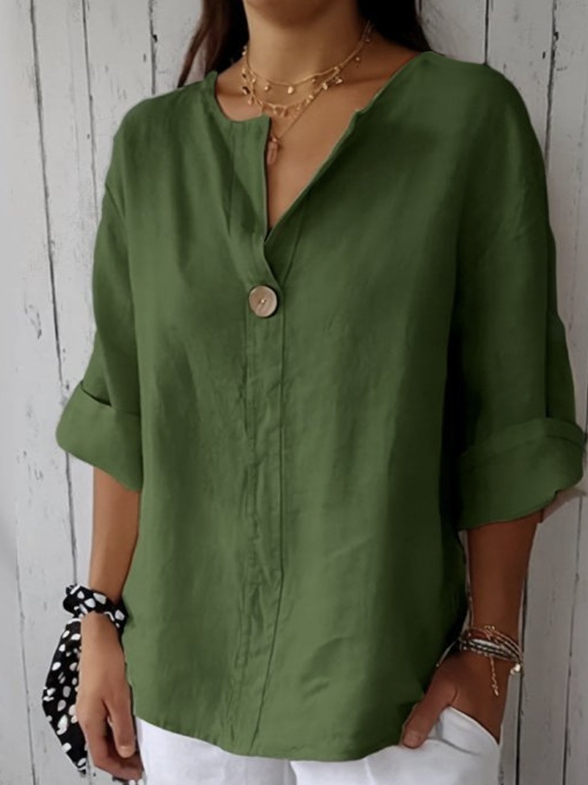 Luny - Casual V-Hals Blouse