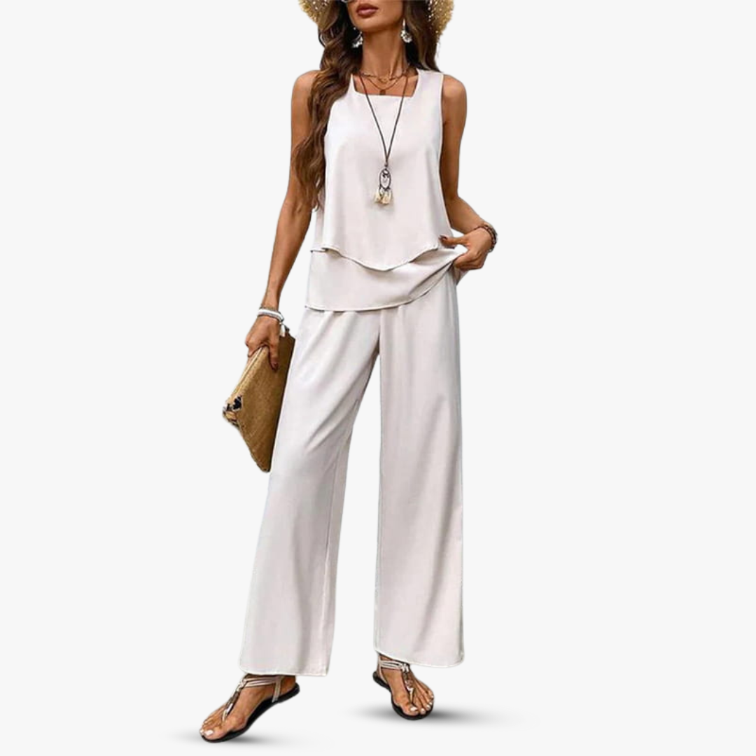 By Esmee - Premium tweedelige set met mouwloze top en broek