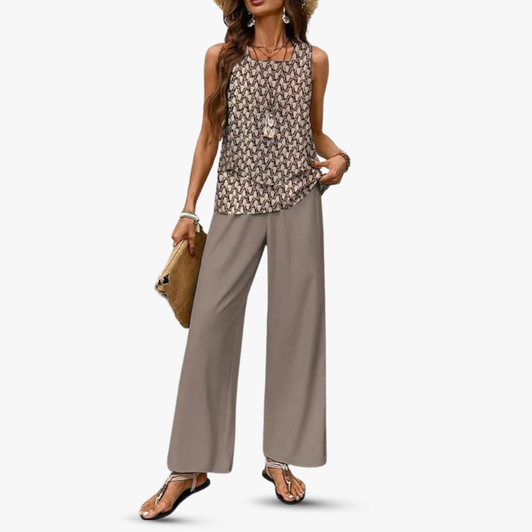 By Esmee - Premium tweedelige set met mouwloze top en broek