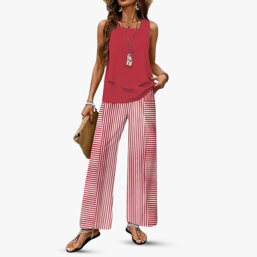 By Esmee - Premium tweedelige set met mouwloze top en broek