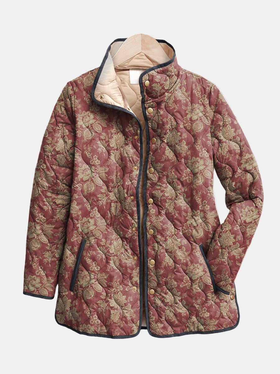 Corinne | Retro Bloemenprint Jas
