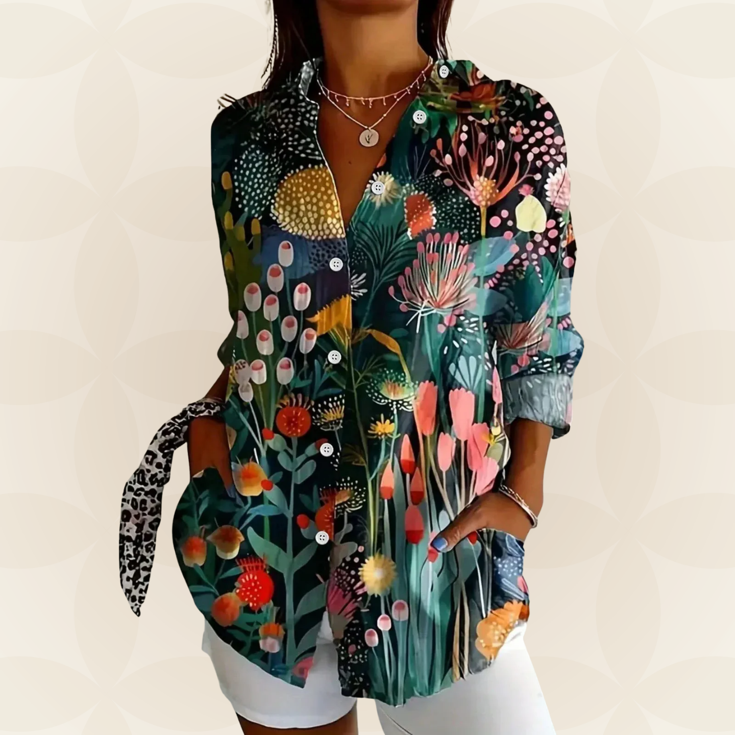 Cornelia - Blouse met kleurrijke print