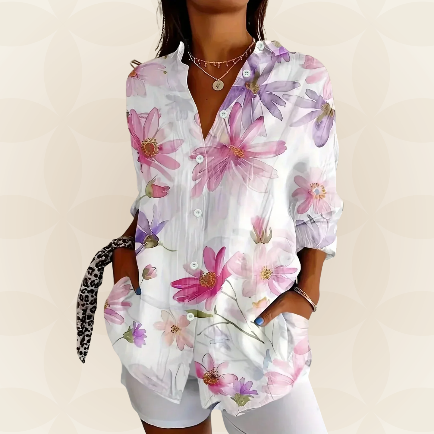 Cornelia - Blouse met kleurrijke print