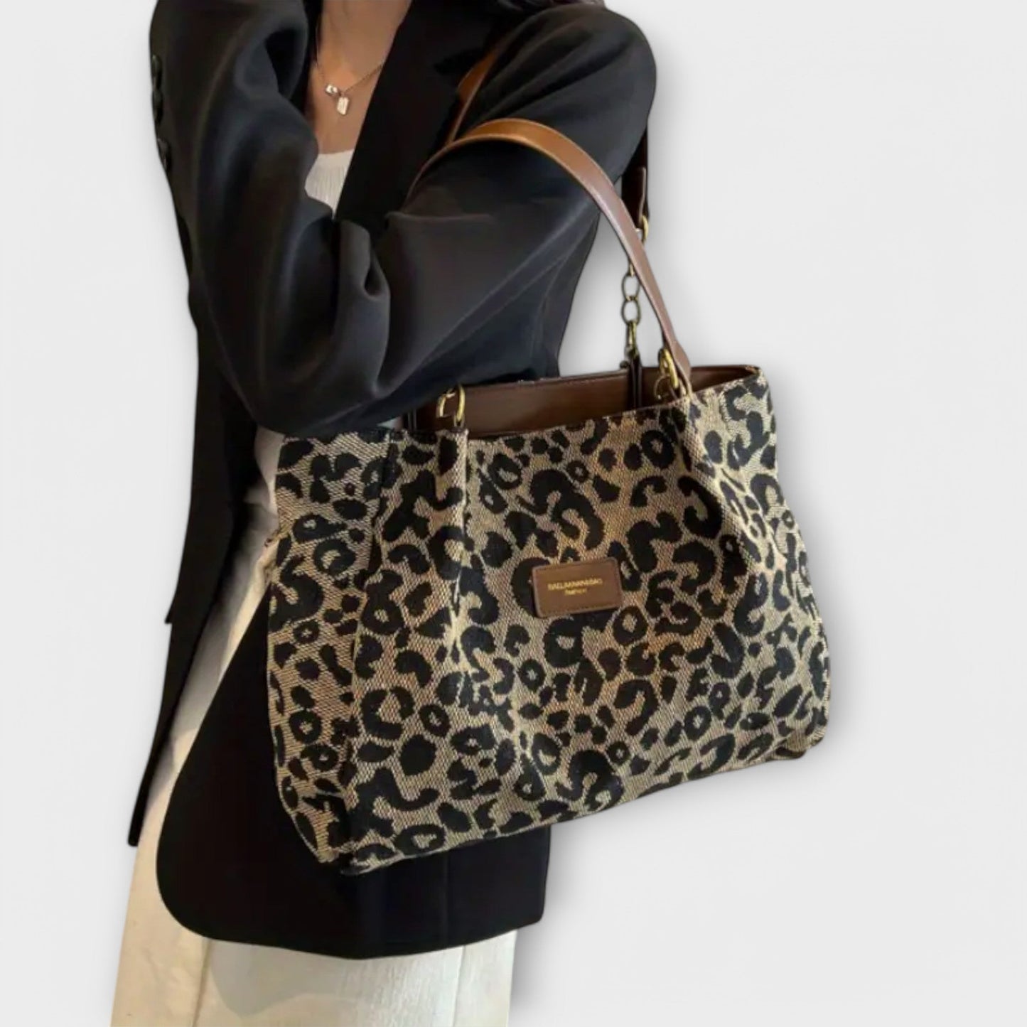 Olivia - Luipaard Canvas Tote