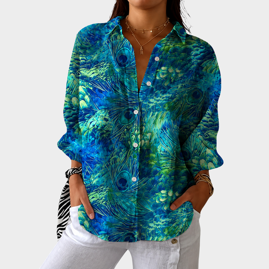 Lichte en Kleurrijke Gedrukte Blouse
