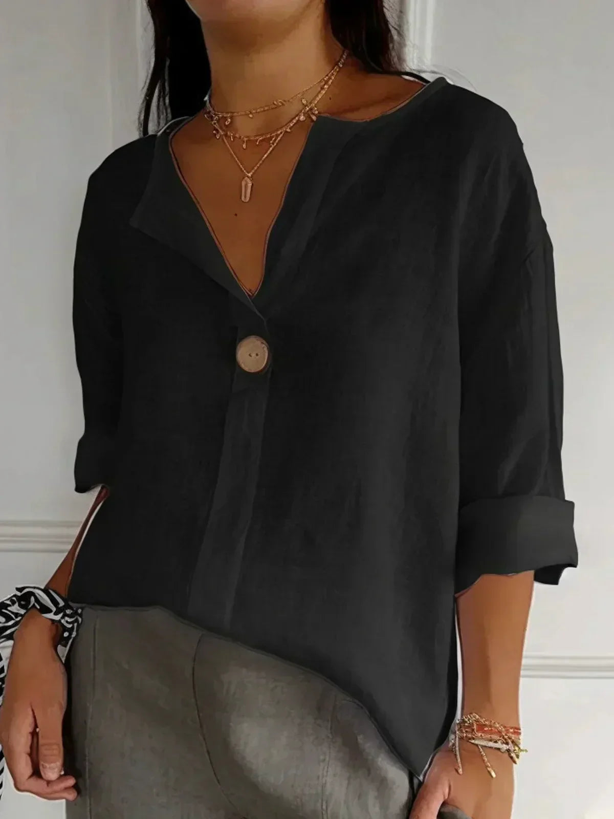 Luny - Casual V-Hals Blouse