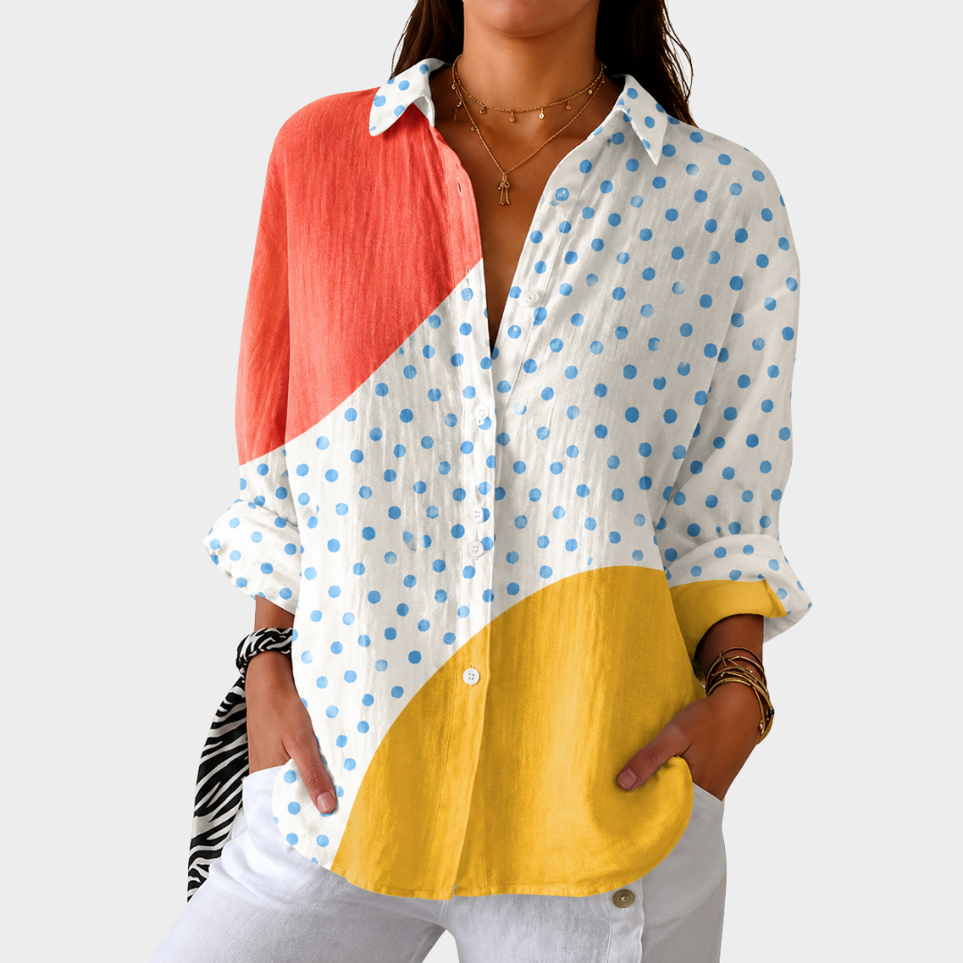 Lichte en kleurrijke blouse met print