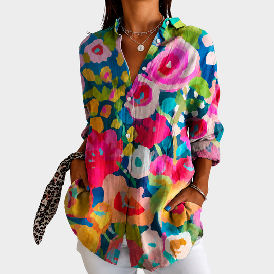 Geschilderde Tuin Gloed Blouse