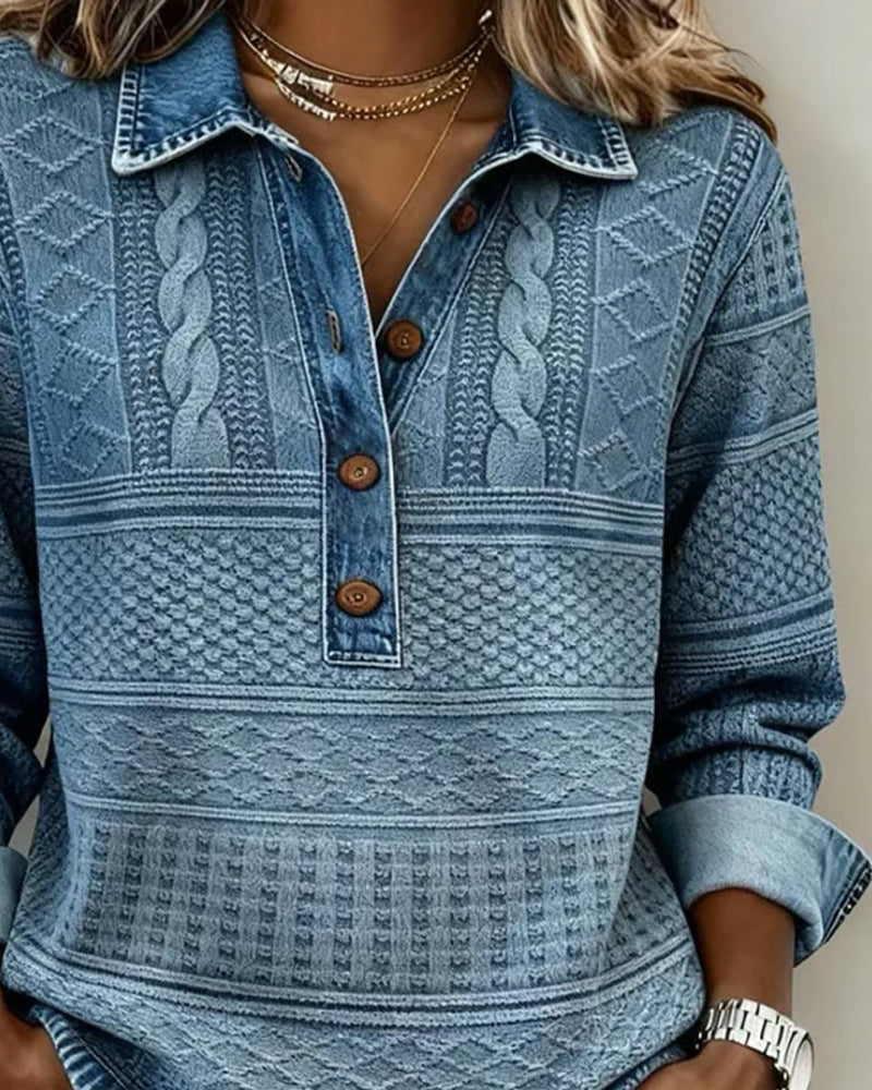 Livia – Top met kraag en knoopsluiting