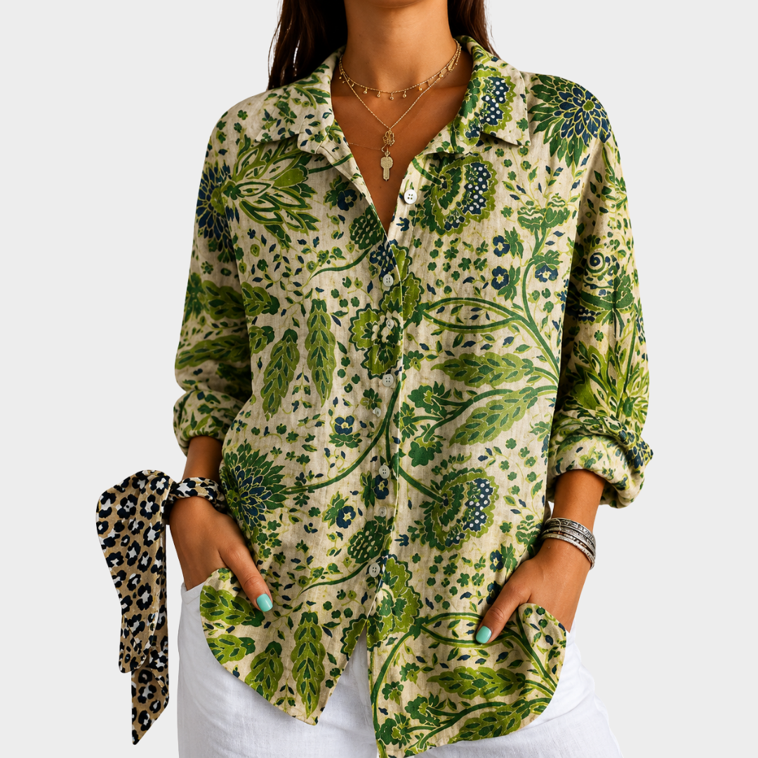 Groene Tuin Ontsnapping Blouse
