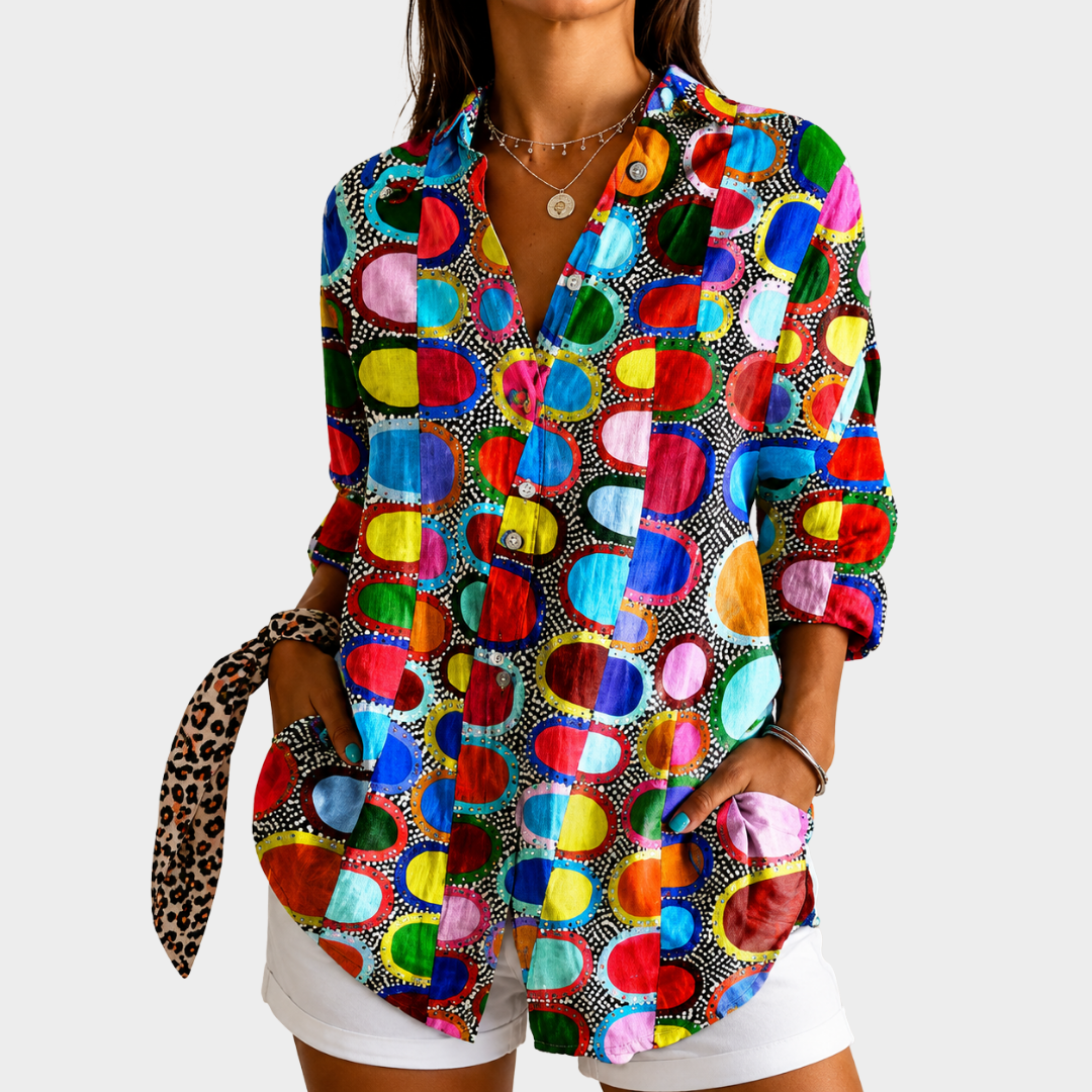 Confetti Cirkel Vreugde Blouse