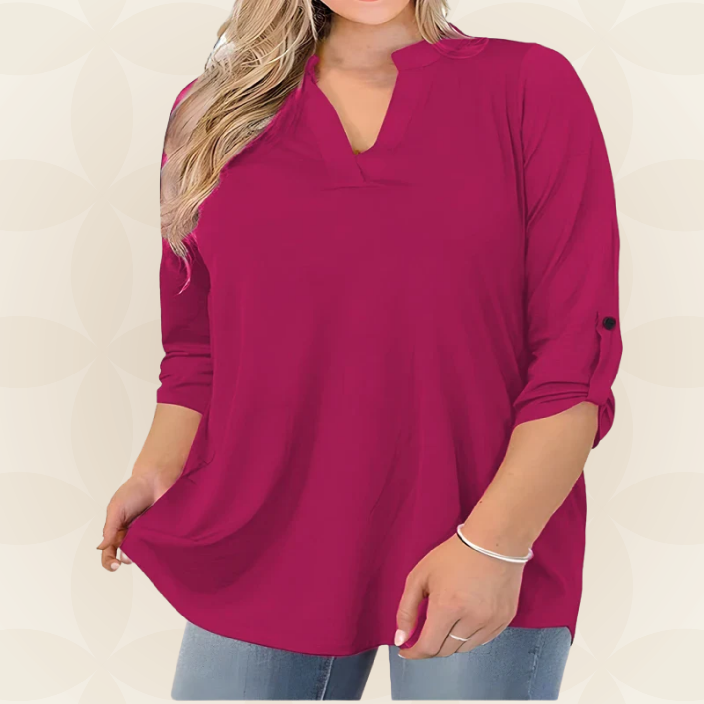 Jolanda -  Comfortabele losvallende Blouse