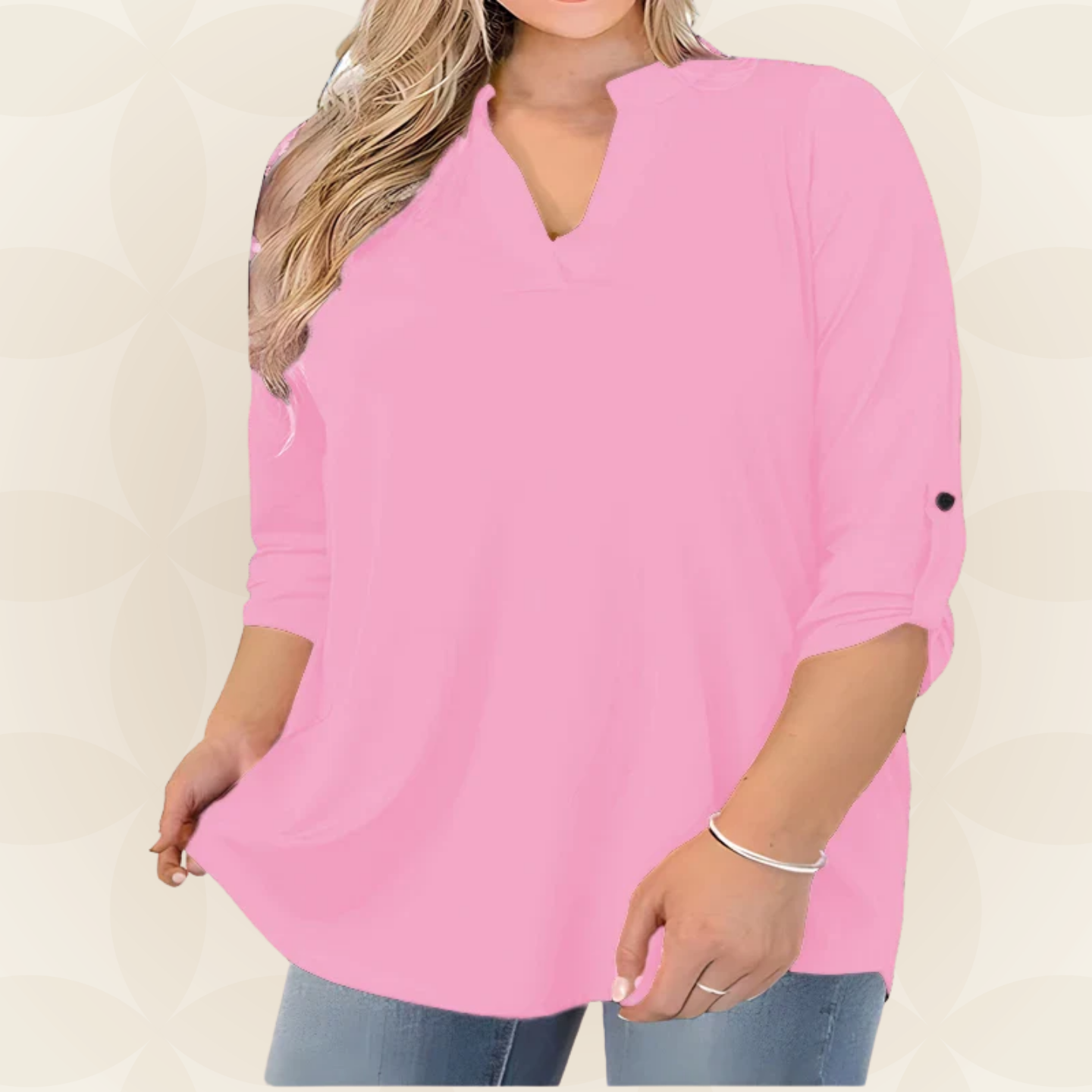 Jolanda -  Comfortabele losvallende Blouse