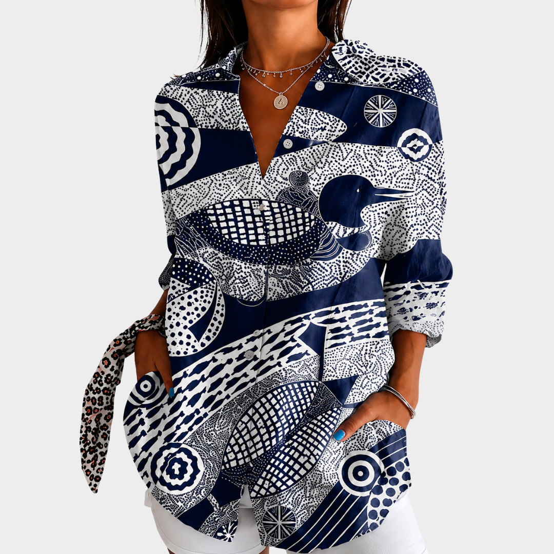 Kust Mozaïek Print Blouse