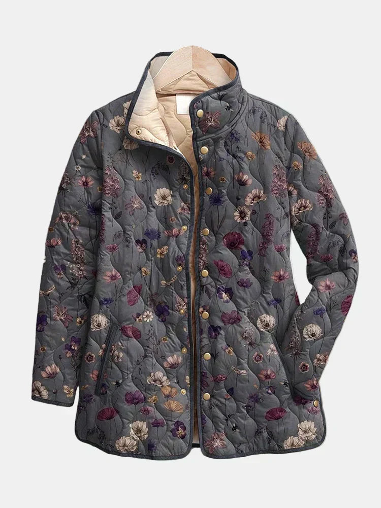 Niva | Vintage Bloemenprint Gequilt Jasje