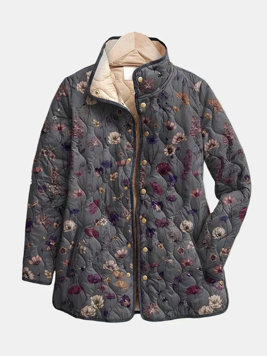 Niva | Vintage Bloemenprint Gequilt Jasje