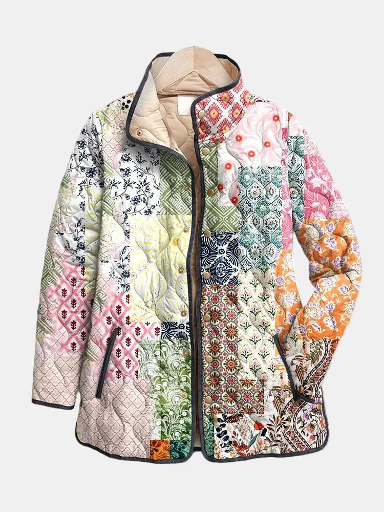 Suri | Casual Bloemenprint Gequilt Jacket
