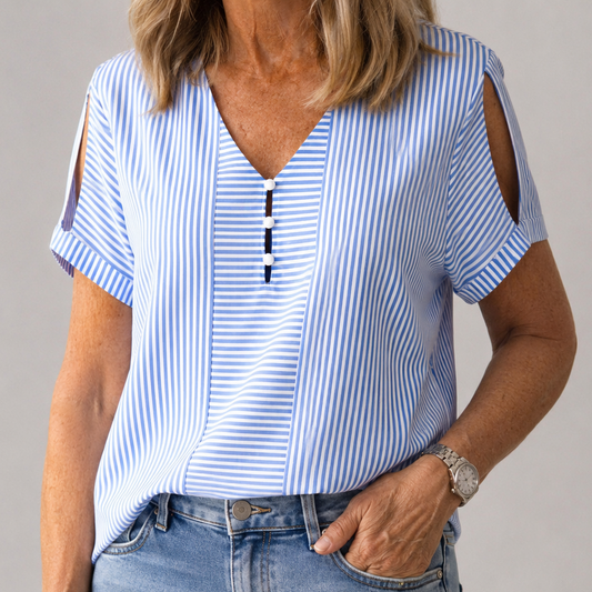 Renske | Casual Gestreepte Blouse