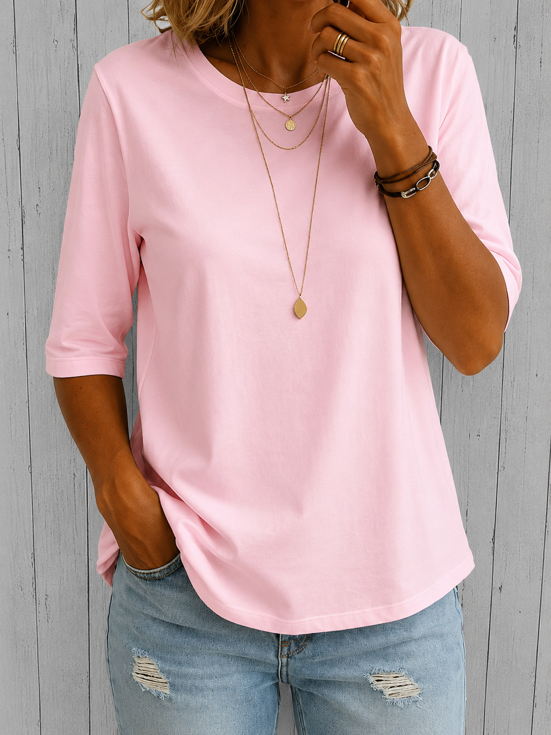 Eefje | Comfort T-Shirt met Extra Armbedekking