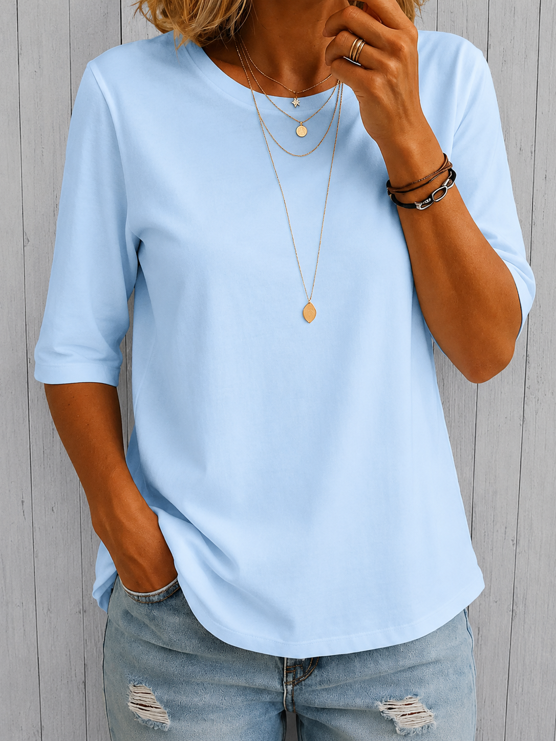 Eefje | Comfort T-Shirt met Extra Armbedekking