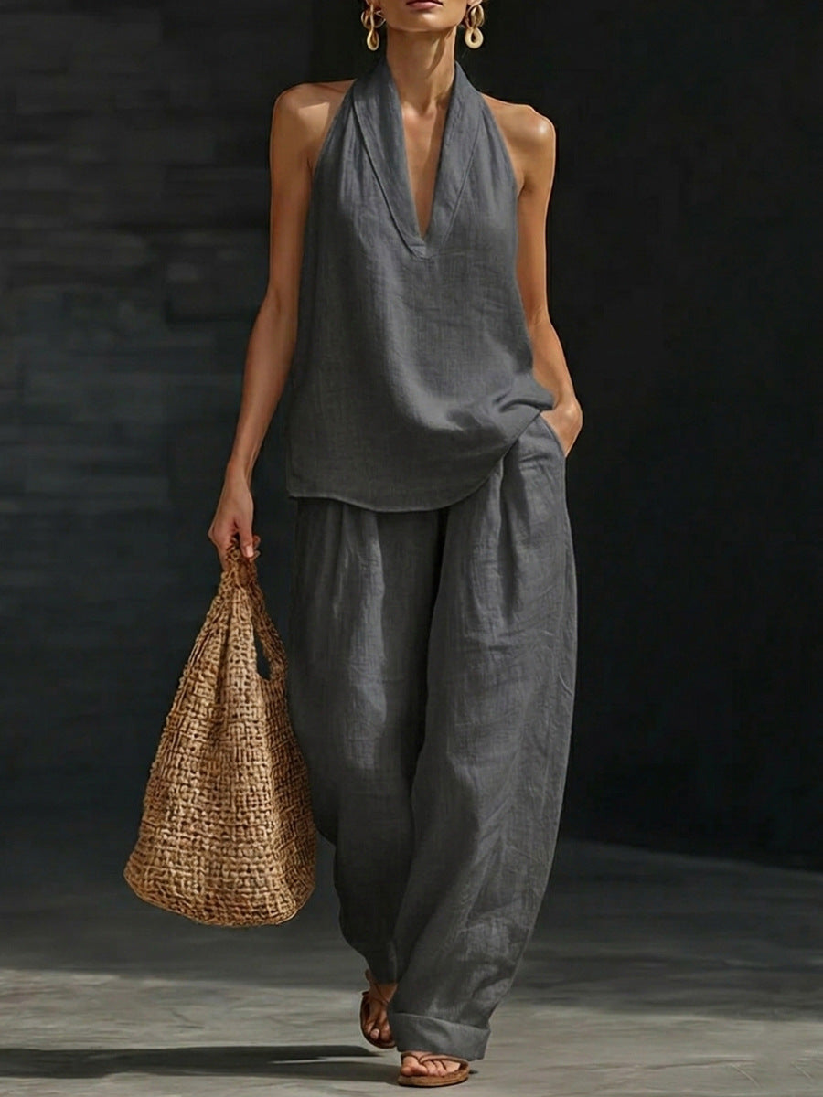 Zoë™ – Mouwloze top en wijde broek