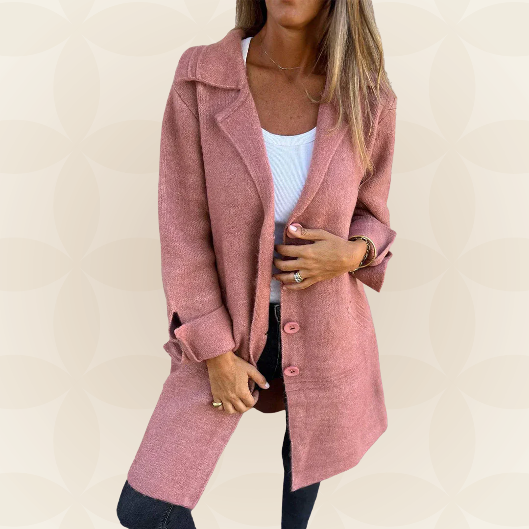 Sofia – Jas van zachte stof met knoopsluiting