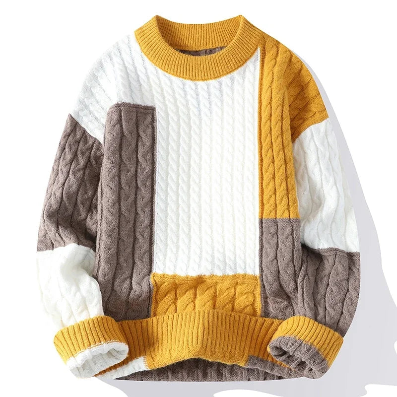Brando | Casual Pullover voor Mannen met Kleurblokken