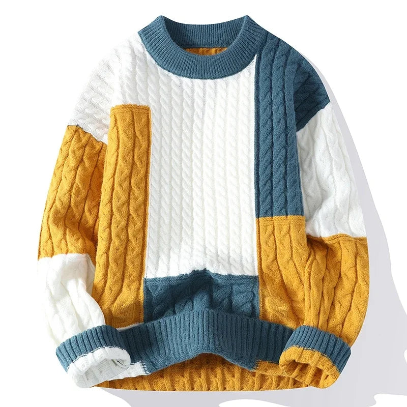 Brando | Casual Pullover voor Mannen met Kleurblokken