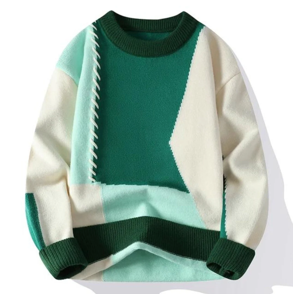 Gianluca | Heren Trui met Patchwork Patroon