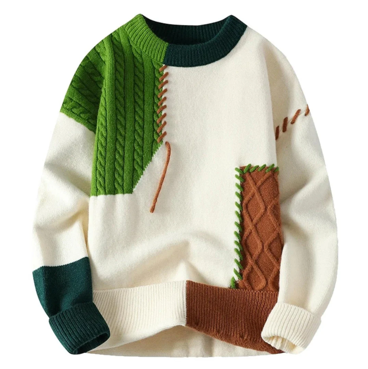 Nathan | Creatieve Patchwork Trui
