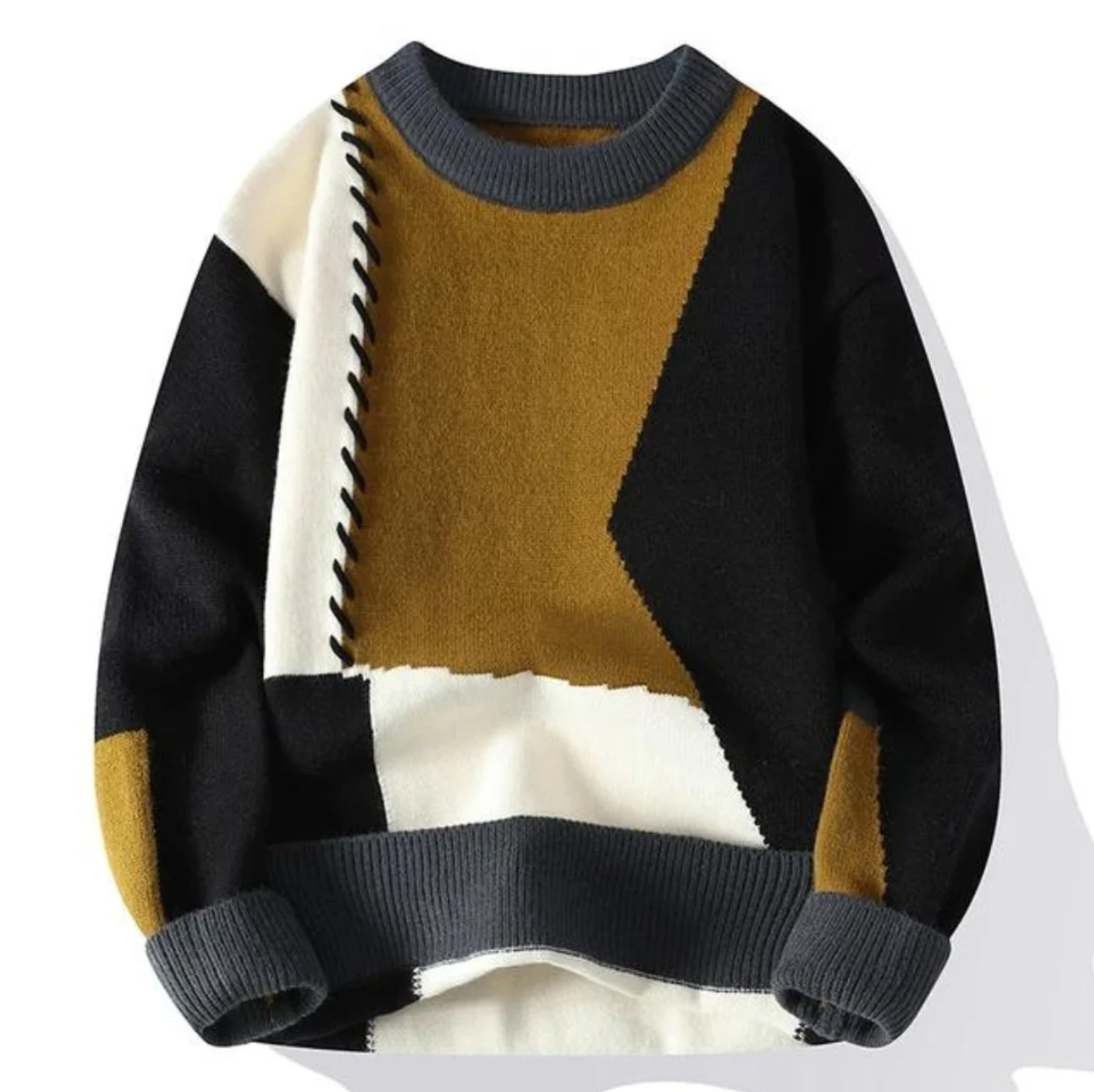 Nathan | Creatieve Patchwork Trui