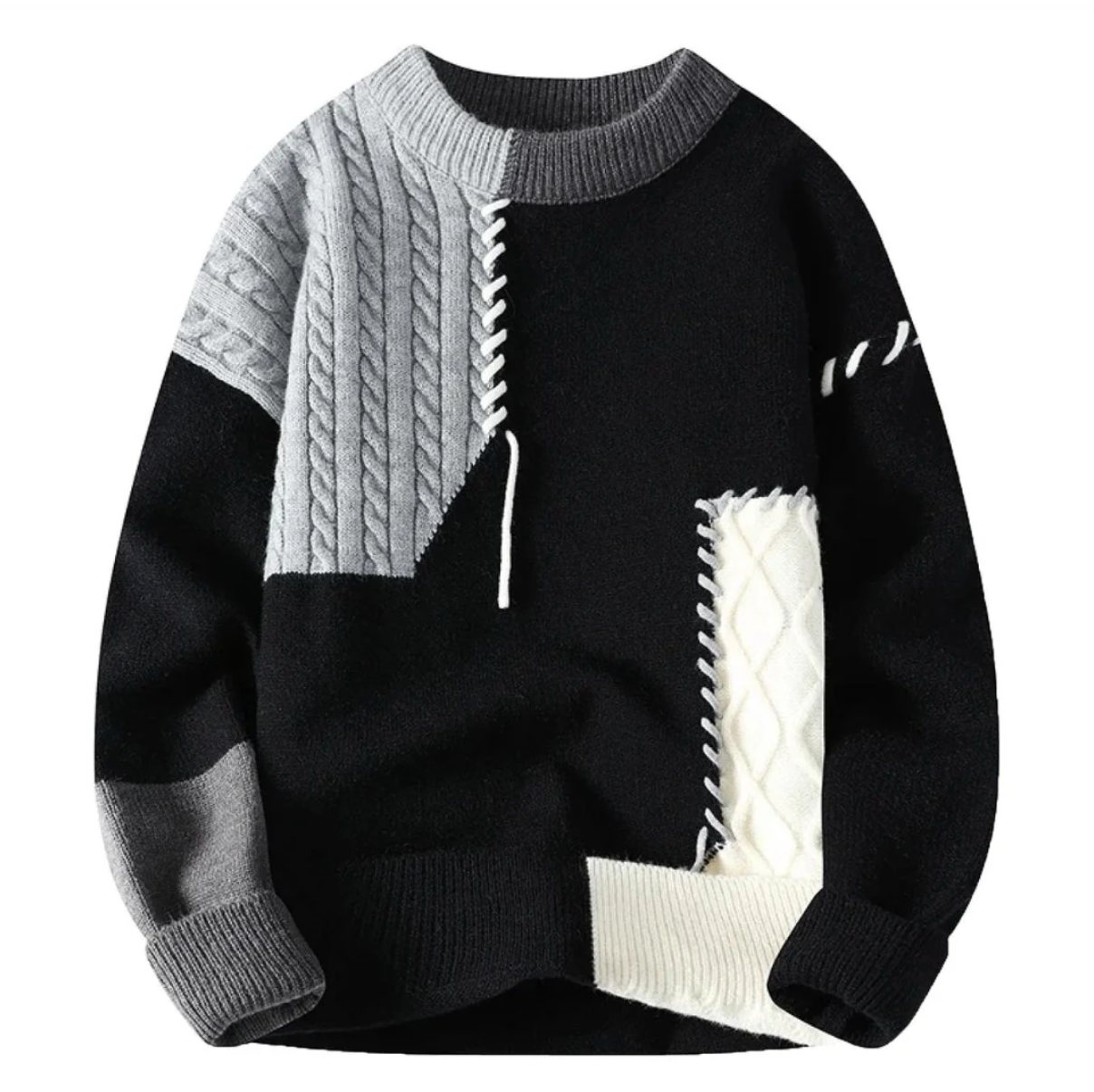 Nathan | Creatieve Patchwork Trui