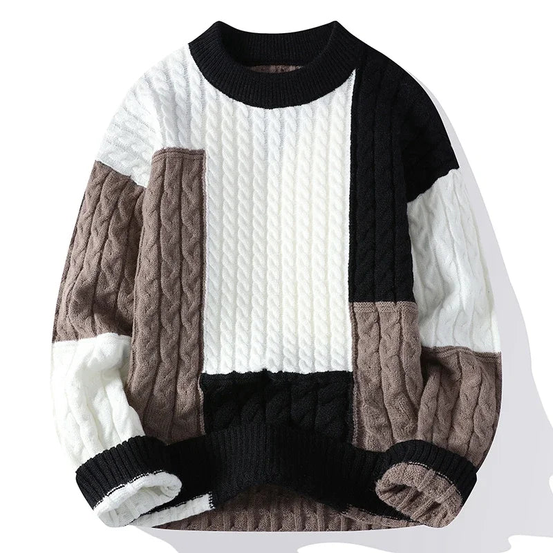 Brando | Casual Pullover voor Mannen met Kleurblokken