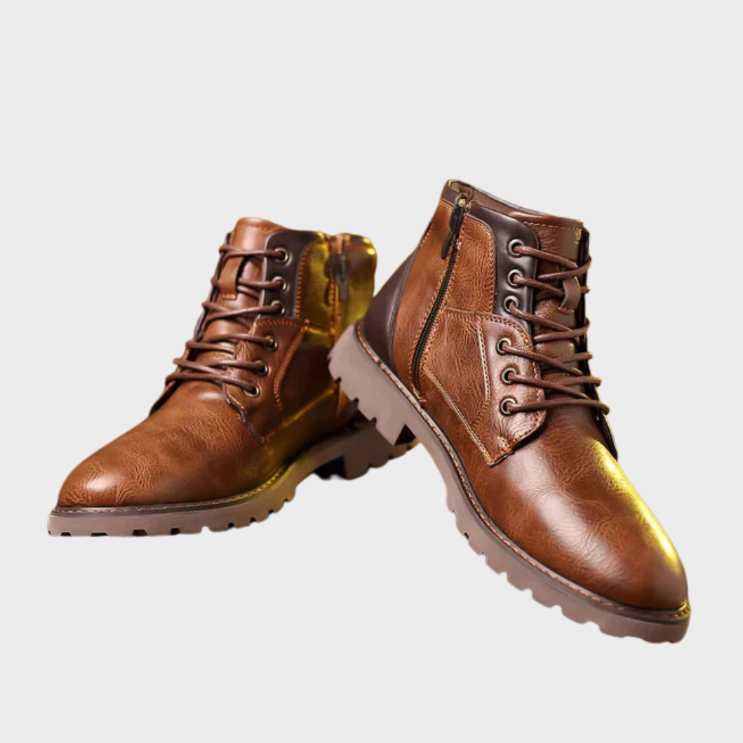 Jethro | Robuuste leren veterschoenen