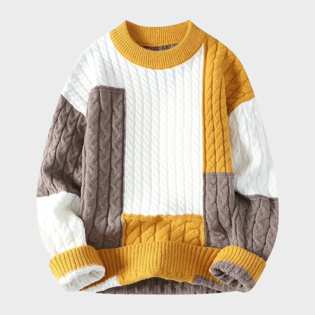 Brando | Casual Pullover voor Mannen met Kleurblokken