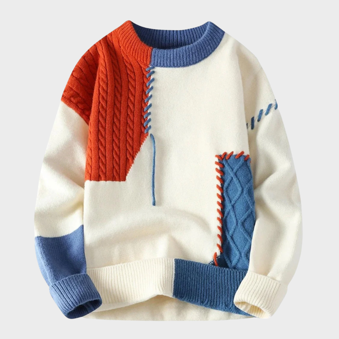 Pascal - Elegante patchwork trui