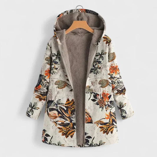 Alisha | De Gezellige Vintage Parka - Beige Oranje