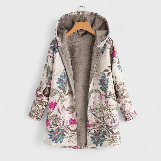 Alisha | De Gezellige Vintage Parka - Bloem Beige