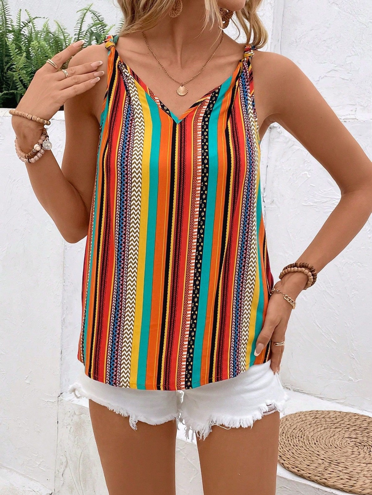 Marloes - Blouse met kleurrijke strepen