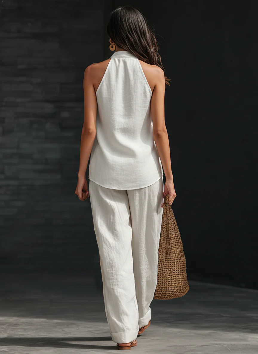 Zoë™ – Mouwloze top en wijde broek