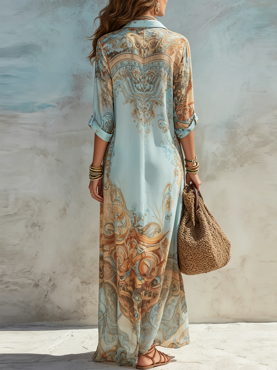 Ingrid | Elegante Mediterrane Blousejurk