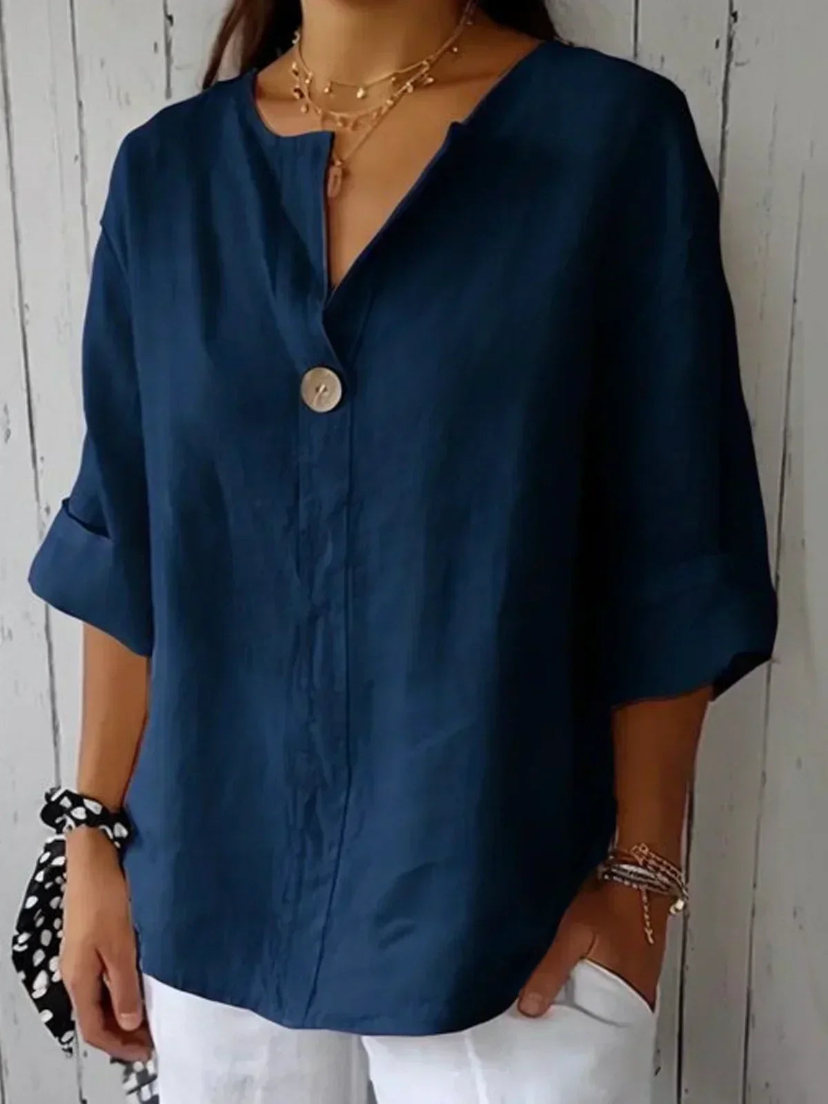 Luny - Casual V-Hals Blouse