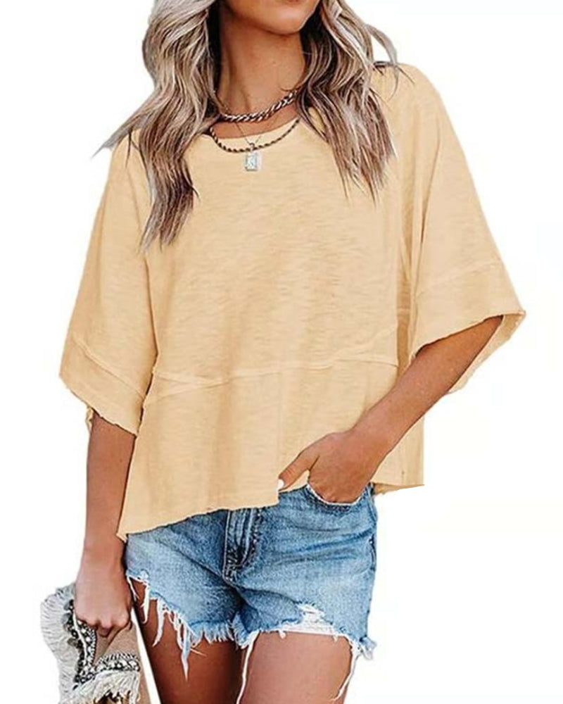 Liselotte | Losvallend T Shirt met Klokmouwen
